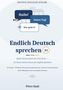Deutsch-Englische Ausgabe. Sprechblasen: "Hallo!", "Guten Tag!", "Wie geht's?". Titel: Endlich Deutsch sprechen A1. Autor: Péter Gaál., Buch