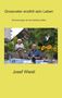 Gelbes Cover: "Grossvater erzählt sein Leben", "Erinnerungen an ein reiches Leben", "Josef Wiesli". Paar am Tisch im Garten., Buch