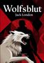 "Wolfsblut" Jack London. Unten: Herausgegeben von Edmond Bronstein. Illustration: Heulender Wolf vor dunkler Silhouette., Buch