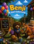 "Benji feiert Geburtstag" steht groß und farbenfroh auf einem festlichen Bild mit Tieren und Ballons., Buch