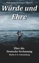 "Würde und Ehre. Über die Deutsche Verfassung. Philosophische Essays – Band 5. Hand streckt sich aus dem Wasser.", Buch