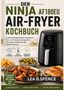 "Der Ninja AF180EU Air-Fryer Kochbuch" – Rezepte, Zeit- und Temp.-Angaben. Bild zeigt Air-Fryer, Gemüse und Fleischgerichte., Buch