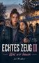 Texte: "@echteszeug Community", "Du musst nicht still sein", "ECHTES ZEUG III", "Was wir bauen", "JJ Platz". Zwei Personen im Fokus., Buch