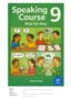 "Speaking Course 9 Step-by-step" und "Dennis Arnold". Cartoon-Stil: Redende Menschen mit Sprechblasen und Symbolen., Buch