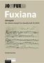 „Fuxiana“, Jahresgabe der Johann Joseph Fux-Gesellschaft 35/2025. Sondernummer. Oben ein Logo, unten ein Notenblatt., Buch