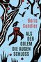 „Als der Golem die Augen schloss“ von Boris Sandler. Illustration mit Vögeln, Baumstämmen und roten Akzenten., Buch