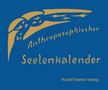 "Anthroposophischer Seelenkalender. Rudolf Steiner Verlag." Goldene Formen und Sterne auf blauem Hintergrund., Buch