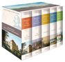 "Theodor Fontane: Wanderungen durch die Mark Brandenburg." Boxset mit fünf Büchern, jedes mit einem Landschaftsbild., Buch
