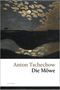 Titel „Anton Tschechow Die Möwe“. Eine nächtliche Landschaft mit Mond und Wolken., Buch