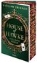 "House of Hawke: Spiel ohne Regeln. Roman. Verzierter grüner Hintergrund mit Spielkarten und Pokerchips. Autor: Katelyn Erikson.", Buch