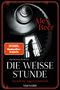"Die weiße Stunde" von Alex Beer, Kriminalroman, Ein Fall für August Emmerich. Silhouette in einer Wendeltreppe., Buch