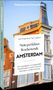 „Mein perfektes Wochenende AMSTERDAM“, ein Auszeitguide mit Kultur- und Kulinarikempfehlungen. Bild eines Giebelhauses., Buch