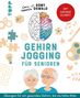 "TOPP", "Lernexpertin Romy Oswald", "Gehirnjogging für Senioren", "MIT GROSSER SCHRIFT", "Übungen für ein gesundes Gehirn". Illustration mit älterem Paar, Gehirnabbildung, Puzzleteilen und Symbolen.