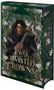 Buchtitel: "Two Twisted Crowns". Autor: Rachel Gillig. Das Cover zeigt eine Person mit einem Dolch, umgeben von Ranken und Blüten.