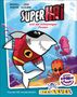 "Superhai und die achtarmigen Piraten" zeigt einen Hai in Superheldenkleidung, begleitet von einem Tintenfisch und Oktopus., Buch