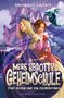 Oben steht "DOMINIQUE VALENTE". Darunter "MISS HEGOTTY'S GEHEIMSCHULE". Zwei Mädchen, ein Drache und ein Schloss., Buch