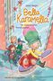 "Bella Karamella: Ein bonbonsüßer Rettungsplan". Illustration von Kindern, eines auf einem Besen. Buntes, lebhaftes Design., Buch