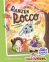 "RANZEN ROCCO: Das verhexte Ferienlager". Ein Rucksack, Kinder, ein Hirsch und ein Wald in herbstlichen Farben.