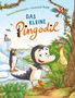 "Das kleine Pingodil" steht unter zwei Namen. Ein Pinguin-Krokodil-Hybrid im Vordergrund, Papagei und Krokodile im Hintergrund., Buch