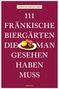 „111 Fränkische Biergärten die man gesehen haben muss“ von Martin Droschke. Ein Teller mit fränkischen Spezialitäten., Buch