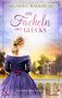 „Noa C. Walker, Die Fackeln des Glücks, Töchter der Freiheit.“ Eine Frau im altmodischen Kleid blickt aufs Herrenhaus., Buch