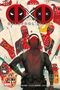 "DEADPOOL KILLT²", eine Illustration von Zielscheiben mit Deadpool im Vordergrund, umgeben von zerlöcherten Tafeln., Buch