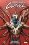 Text: "Eddie Brock Carnage - Die Kunst des Tötens". Illustration: Roter, muskulöser Körper mit aufgerissenem Gesicht., Buch