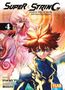 "Super String", "Marco Polos Reise ins Multiversum", Vol. 4. Zwei Anime-Charaktere: ein Mann mit spitzen Haaren, eine Elfenfrau., Buch