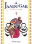 "JAADUGAR: Eine Hexe in der Mongolei. 1. Tomato Soup." Illustration: Mädchen mit Musterhut liest großes Buch., Buch