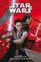 "Star Wars Episode VIII Die Letzten Jedi" oben und unten. Illustration: Zwei Figuren mit Lichtschwertern, rote Wachen im Hintergrund., Buch