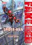 "SPIDER-MAN", "FAKE RED", "Story & Zeichnungen Yusuke Osawa". Spiderman schwingt an einem Netz, Bösewichte im Hintergrund., Buch