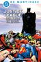 Text: "Justice League: Der Turm zu Babel". Batman steht über besiegt aussehenden Superhelden.
