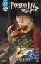 "Poison Ivy", "Der Ewige Kampf". Eine Frau mit grüner Haut, roten Haaren, von Pflanzen umrankt, berührt ihre Lippen., Buch