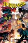 "SPIDER-MAN. GANG WAR. Verschiedene Superhelden stehen sich kämpferisch gegenüber, darunter Spider-Man und andere Figuren.", Buch
