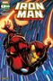 "IRON MAN", "MARVEL" und "WILLIAMSON CARNEO". Iron Man fliegt in roter Rüstung im bunten Raum., Buch