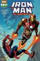 Iron Man und Spider-Man kämpfen in der Luft. Iron Man ist in weißen Netzen gefangen. Oben ein großes Logo "IRON MAN"., Buch