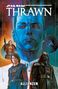 STAR WARS THRAWN ALLIANZEN. Eine Illustration mit Thrawn, Darth Vader, einem jungen Mann und einer Frau mit Waffe., Buch