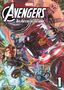 "Avengers: Der Aufstieg des Red Ronin", bunte Illustration mit Superhelden in actionreicher Szene., Buch