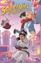 Oben steht: "Supergirl: Urlaub mit der Familie". Darunter ein fröhliches Comic-Design., Buch