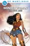 "DC MUST-HAVE. WONDER WOMAN: DAS ERSTE JAHR." Eine Illustration von Wonder Woman mit Lasso, im Hintergrund Tempel und Vögel., Buch