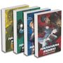 Drei Manga-Bände mit dem Titel "Harahara Sensei! Die tickende Zeitbombe", bunte Illustrationen, dynamische Posen., Buch