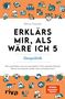 Titel: "Erklär's mir, als wäre ich 5"; Untertitel: "Geopolitik". Autorin: Petra Cnyrim. Illustrationen: Weltkugel, Wolken, Flugzeug., Buch