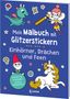 Mein Malbuch mit Glitzerstickern - Einhörner, Drachen und Feen, Buch