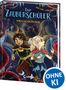 Buchtitel: „Der Zauberschüler - Im Netz der kalten Magie“. Zwei Figuren stehen vor einer bedrohlichen Kreatur im Wald., Buch
