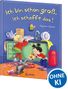 Text: "Ich bin schon groß, ich schaffe das!", "Dagmar Geisler", "OHNE KI". Zwei Kinder helfen in der Küche, ein Hund frisst., Buch