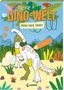"Meine DINO-WELT: Malen nach Zahlen" steht über einem fröhlichen Dinosaurier in einer bunten Landschaft mit Eiern und Pflanzen., Buch