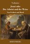 "Jenni oder Der Atheist und der Weise. Von Freiheit und Moral" steht oben. Zwei Männer diskutieren an einem Tisch., Buch