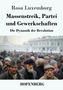 "Rosa Luxemburg: Massenstreik, Partei und Gewerkschaften, Die Dynamik der Revolution. HOFENBERG."  

Darunter eine Illustration einer Menschenmenge vor einem Gebäude., Buch