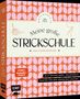 "Meine große Strickschule: Das Standardwerk" steht auf einem Muster mit rosa Ovalen und orangem Hintergrund., Buch