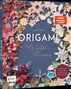 "Origami Winter Flowers" von Eva Maria Berg. Bunte Papierblumen schmücken den Hintergrund. Links unten ist ein EMF-Logo., Buch